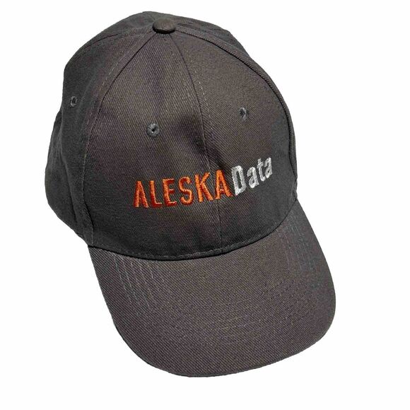 Other - Aleska Data Men's Hat Adjustable Strap Ball Cap Baseball Gray Orange White